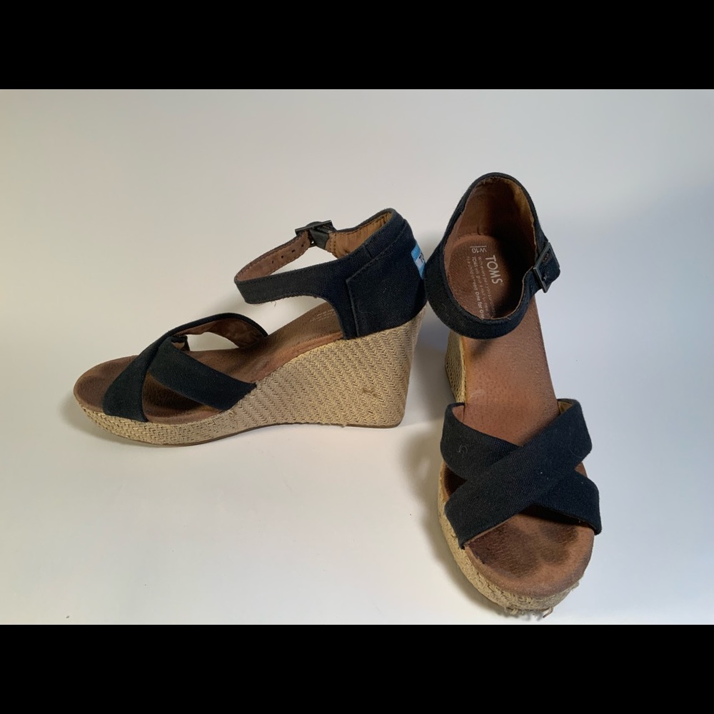 Black cotton Toms espadrilles